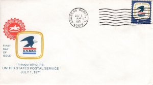 7-1-71 USPS  FDC,   DOWNERS GROVE, IL  1971  FDC15812