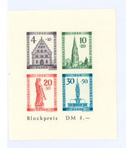 Germany/Baden (5N) #5NB8b Mint (NH) Souvenir Sheet