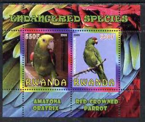 RWANDA - 2009 - Endangered Species #3 - Perf 2v Sheet - MNH - Private Issue