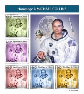 CHAD - 2021 - Tribute to Michael Collins - Perf 5v Sheet - Mint Never Hinged