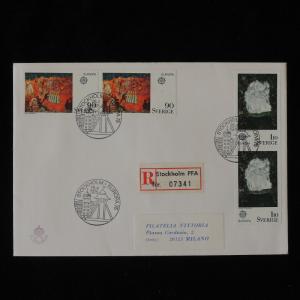 ZG-B165 SWEDEN - Europa Cept, Paintings Fdc 1975 Cover