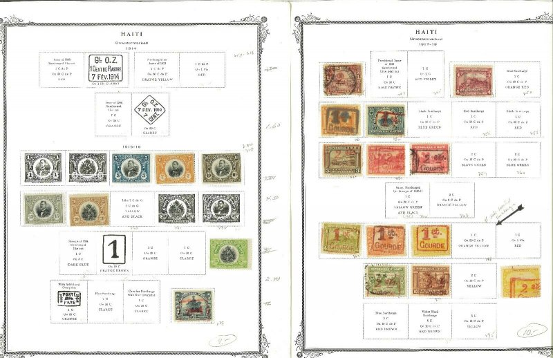 Haiti 1906-1970 M, CTO & U Hinged & in Mounts on Scott Specialty Pages