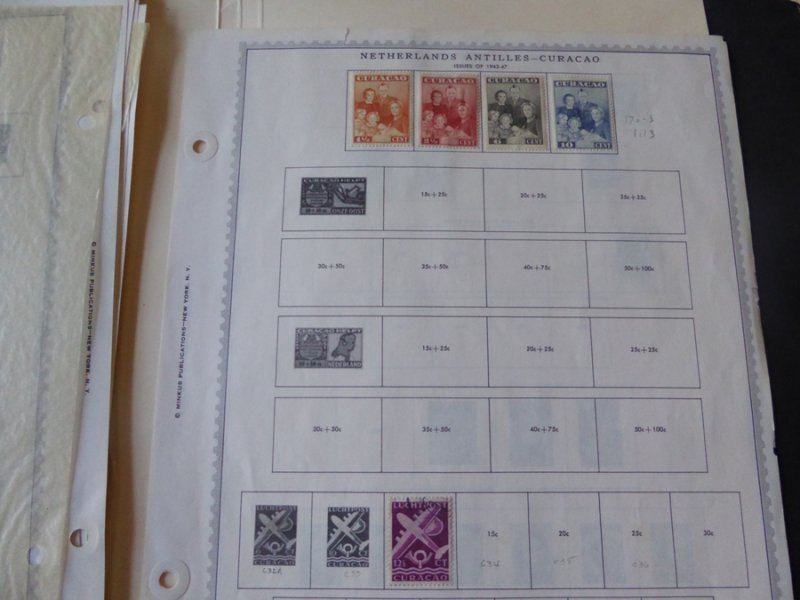 Netherlands and Colonies 1913-1914 Stamp Collection on Album Pages​