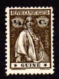 PORTUGAL GUINE 160 USED SCV $2.25 BIN $1.00 WOMAN