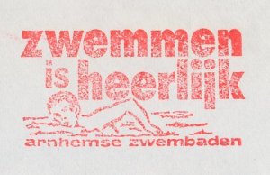 Meter cover Netherlands 1988 Swimming is wonderful - Arnhem