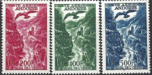 Andorra French 1955-1957 SC C2-C4 Mint SCV$ 169.00 Set 