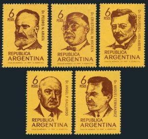 Argentina 897-901,MNH.Michel 1025-1029. Portraits 1969.Scientists.