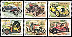 Benin 1101-1106, MNH, Antique Automobiles