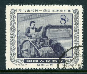 China 1955 PRC 8 Fen First Five Year Plan-Spinning Machine Scott #255 VFU Y389