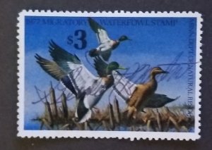 MINNESOTA 1977 Signed Duck Stamp Used BOB Back of Book z8596