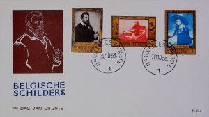 1958 Belgium FDC Cultural Relief Funds Paintings X841-
