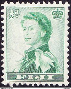 FIJI 1961 QEII 1/2d Emerald-Green SG298 FU