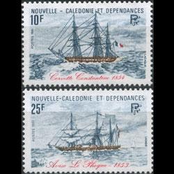 NEW CALEDONIA 1981 - Scott# 466-7 Sailships Set of 2 NH