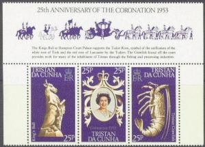 Tristan da Cunha 238a-c MNH 1978 Coronation Anniv.