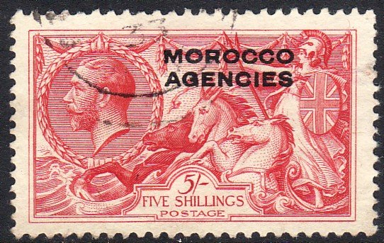 1925 - 1931 GB offices in Morocco KGV Britannia set used Sc# 218 219 $129.00