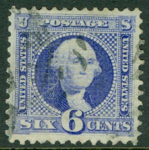 USA : 1869. Scott #115 Extra Fine, Used. Choice stamp. Well centered. Cat $225.