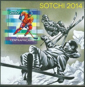 CENTRAL AFRICA  2014 SOCHI WINTER OLYMPICS 2014  S/S MINT NH