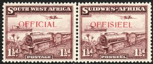 1938 South West Africa SWA official 1½p Mail Transport Sc# O17 MLH CV: $36.50