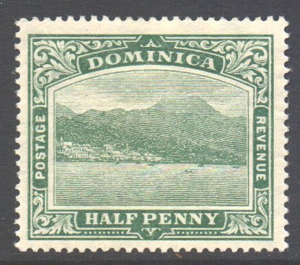 Dominica Scott 50 - SG47, 1908 Roseau 1/2d MH*