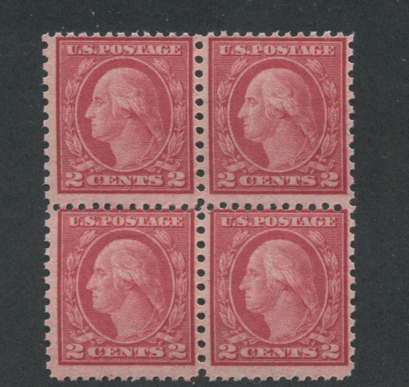 1919 US 2 Cent Postage Stamp #540 Mint Never Hinged Fine Original Gum Block of 4