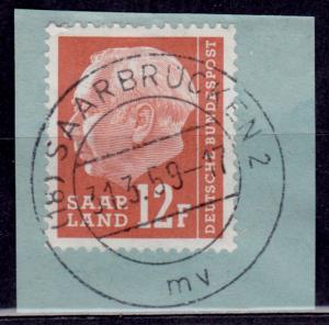 Saar. Saarland, 1957, Pres. Heuss, 12f, sc#270, used