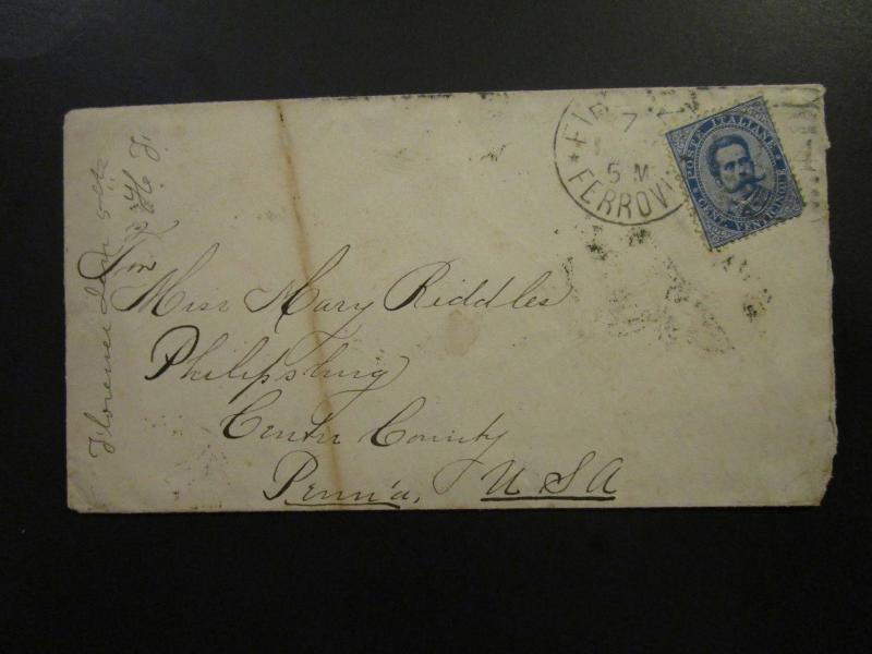 Italy SC# 48 on Cover on 1890 Cover to USA - Z5742