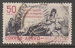 MEXICO C242, 50¢ Railroad Hero of Nacozari. Used. VF. (1114)