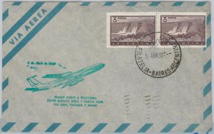 50122-AIRMAIL 1st FLIGHT COVER - ARGENTINA- BRANIFF:Buenos Aires/New York 1960