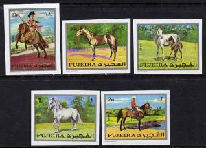 Fujeira 1970 Horses imperf set of 5 unmounted mint (Mi 58...