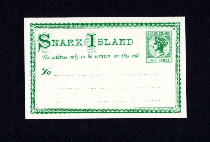 GERALD KING 'SNARK ISLAND' FANTASY POSTAL STATIONERY POSTCARD