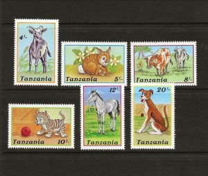 Tanzania Sc 434-9 NH Set of 1988 - Domestic Animals  