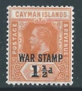 Cayman Island #MR6 NH 2 1/2p Ling George V Surcharged & Ovptd. War Stamp