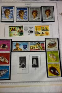 Djibouti Stamp Collection Housed on Scott Pages