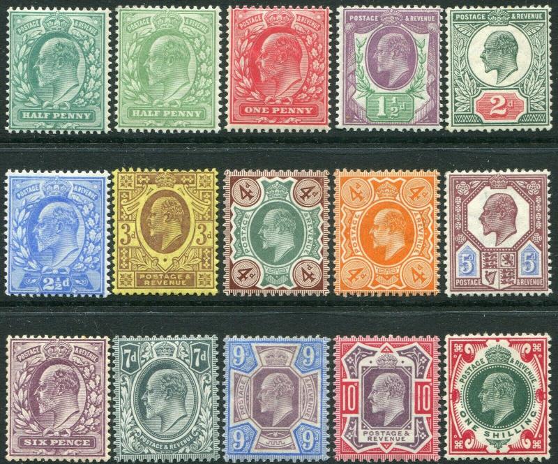 1902-1910 Sg 215-Sg 259 De La Rue Good Used Condition Single Stamps
