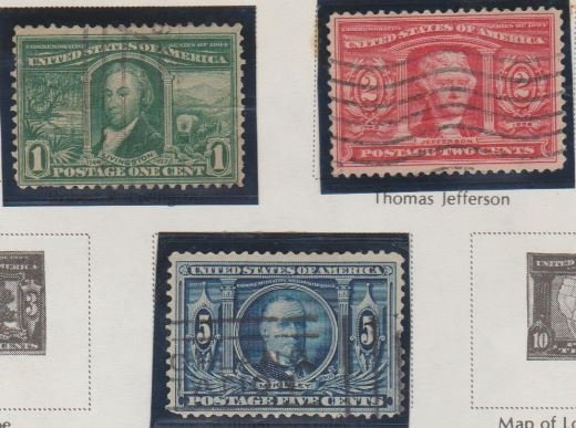 US Stamp SCOTT #323-327-SET LOUISIANA PURCHASE 323,325 MNH..324 MH, 326,327  Used