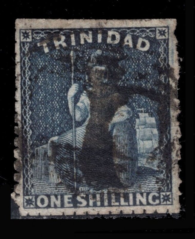 MOMEN: TRINIDAD SG # 44 PIN PERF 13.5-14 1859 USED £850 LOT #68742*