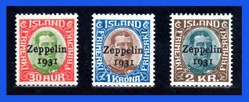 1931 - Islandia - Scott n C 09 / C 11 - MNH - C. de lujo - raros - IS- 22 - 01