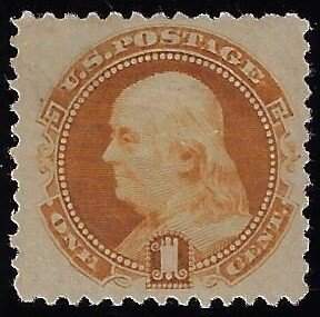 Scott #133 - $300.00 – VF-unused, NG – 1880 re-issue.  Showpiece!