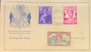 TONGA 1950 BIRTHDAY COVER (DATED 3 JULY 1950..RELEASE DATE WAS 1.11.50)