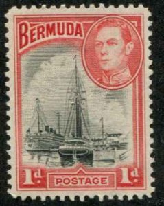 Bermuda SC# 118a KGVI ad Ship in Dry Dock  Rose Red MH