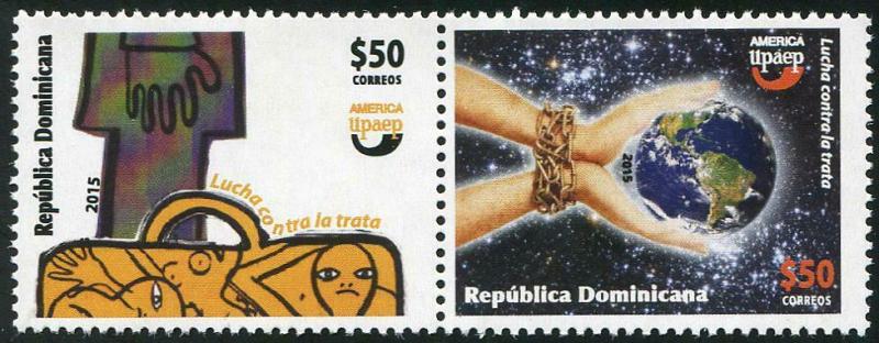 HERRICKSTAMP NEW ISSUES DOMINICAN REP. Sc.# 1586 UPAEP 2015 Human Trafficking