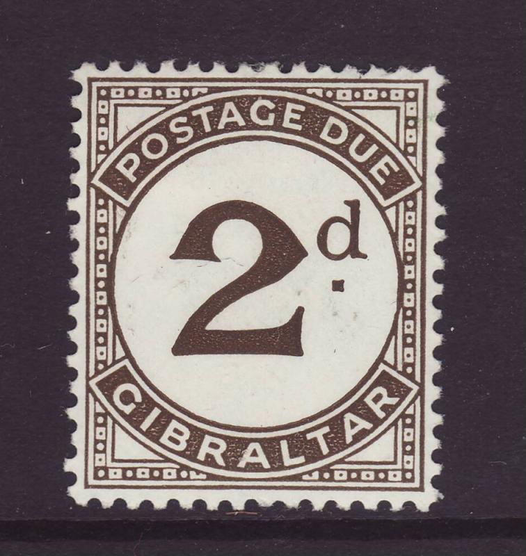 1956 Gibraltar 2d Postage Due Mint