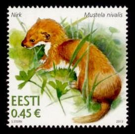 Estonia Sc# 733 MNH Estonian Fauna - Weasel