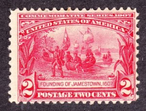 US 329 2c Jamestown Unused F-VF H SCV $275