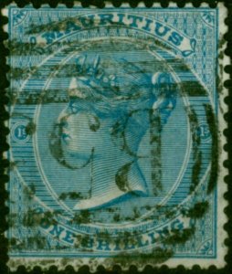 Mauritius 1866 1s Blue SG69 Fine Used