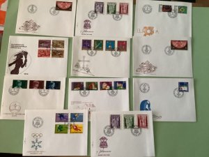 Liechtenstein postal stamps covers 11 items Ref A1342