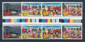 [117122] Norfolk Island 1987 Christmas Gutter pairs MNH