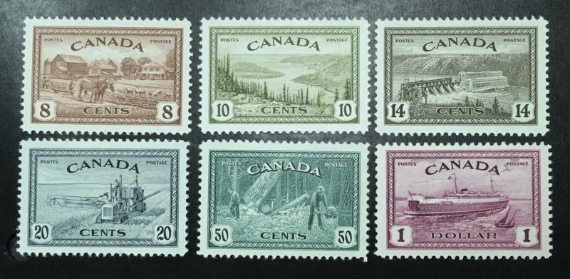 Canada 268-273 Peace issue 1946 FVF MH