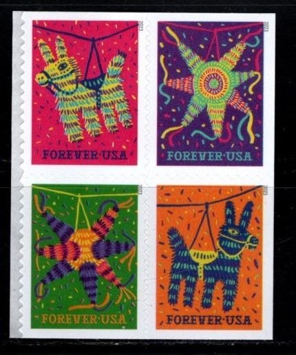 #5812 - 5815 2023 Pinatas Booklet block/4 - MNH