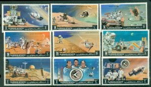 Ajman 1972 Mi#1254-1262 Apollo 15, Future Space Projects MLH